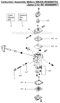 Page A Diagram and Parts List for XT400 Type 4 Weed Eater Trimmer